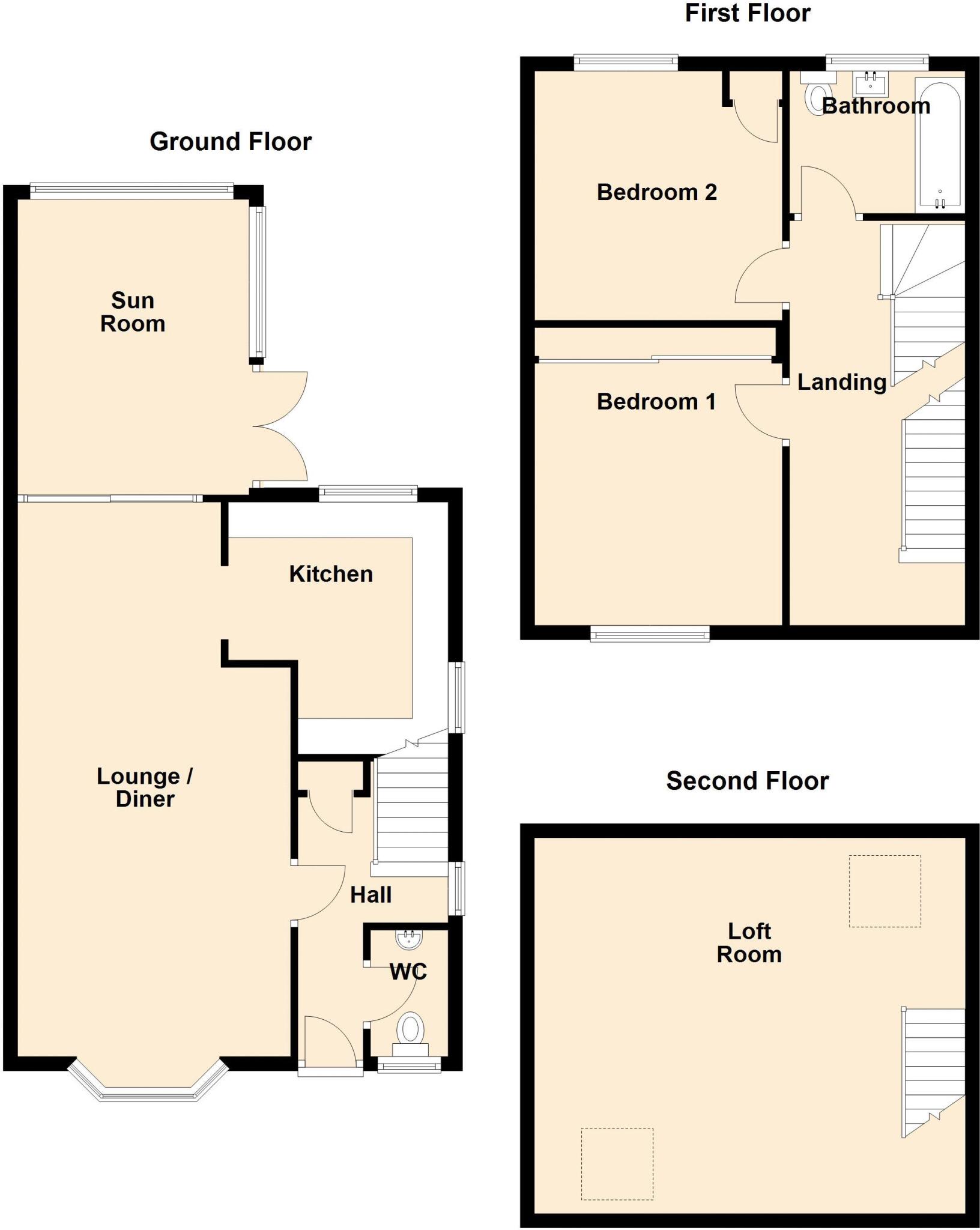 Westlea, Bedlington floorplan