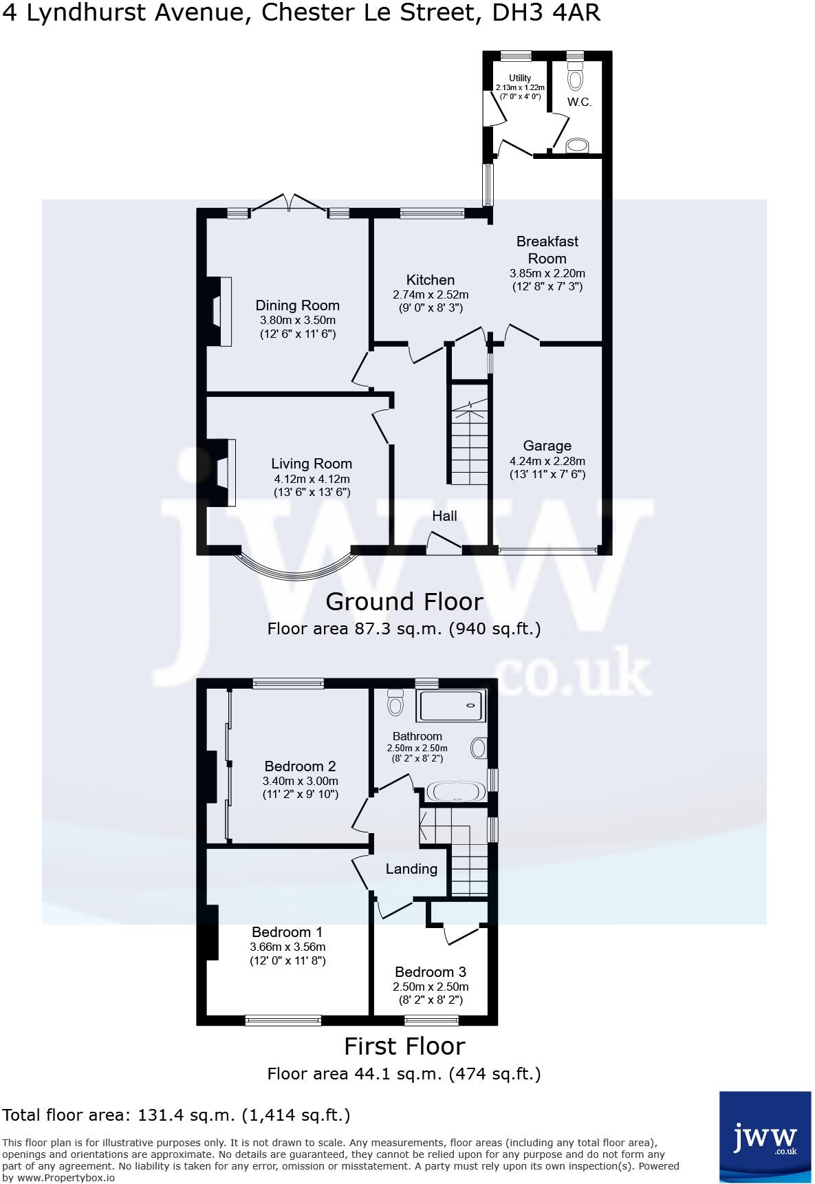 Lyndhurst Avenue, Chester Le Street, County Durham, DH3 floorplan