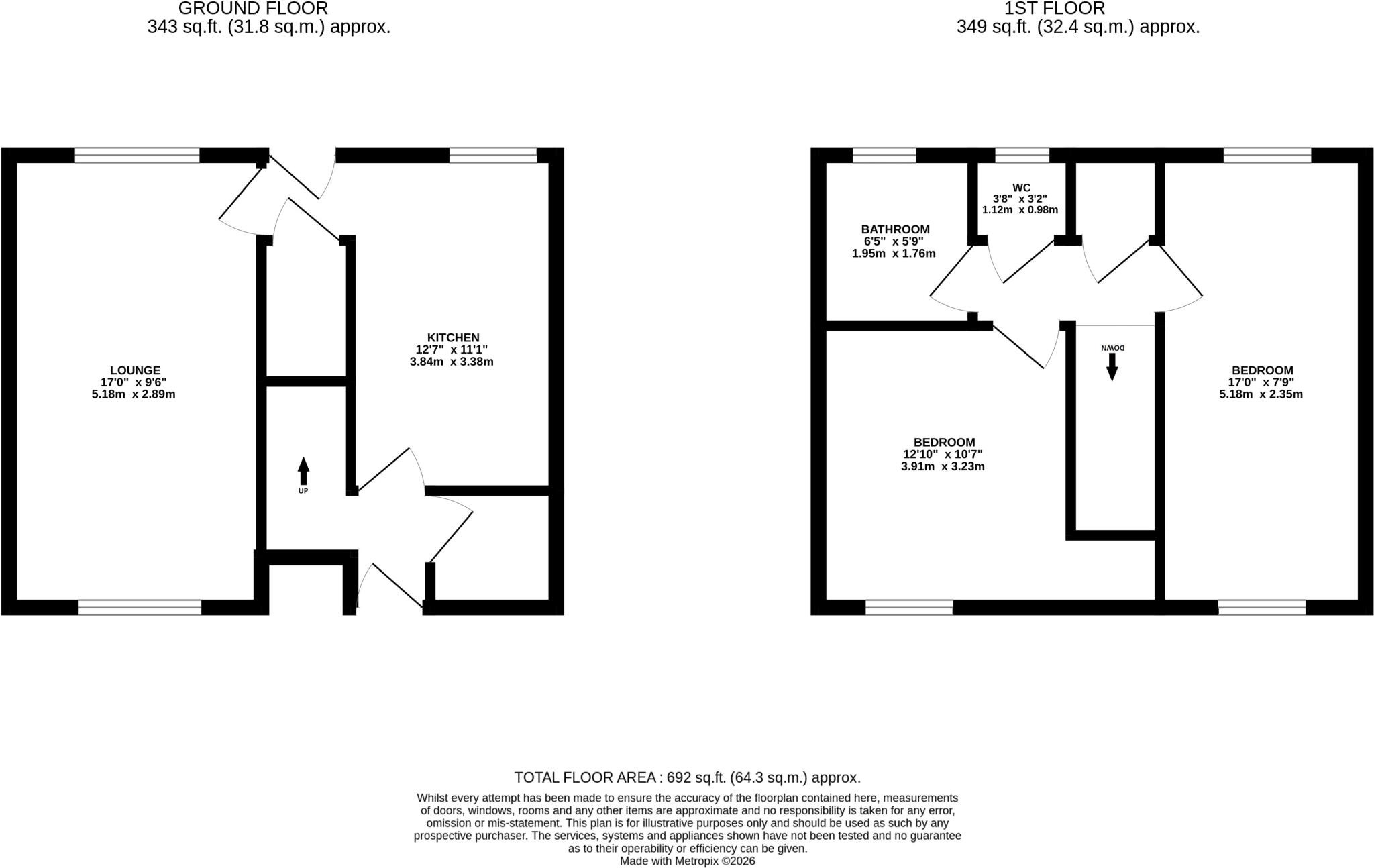 9 Melton Walk, Hemlington, Middlesbrough, North Yorkshire TS8 9NB floorplan