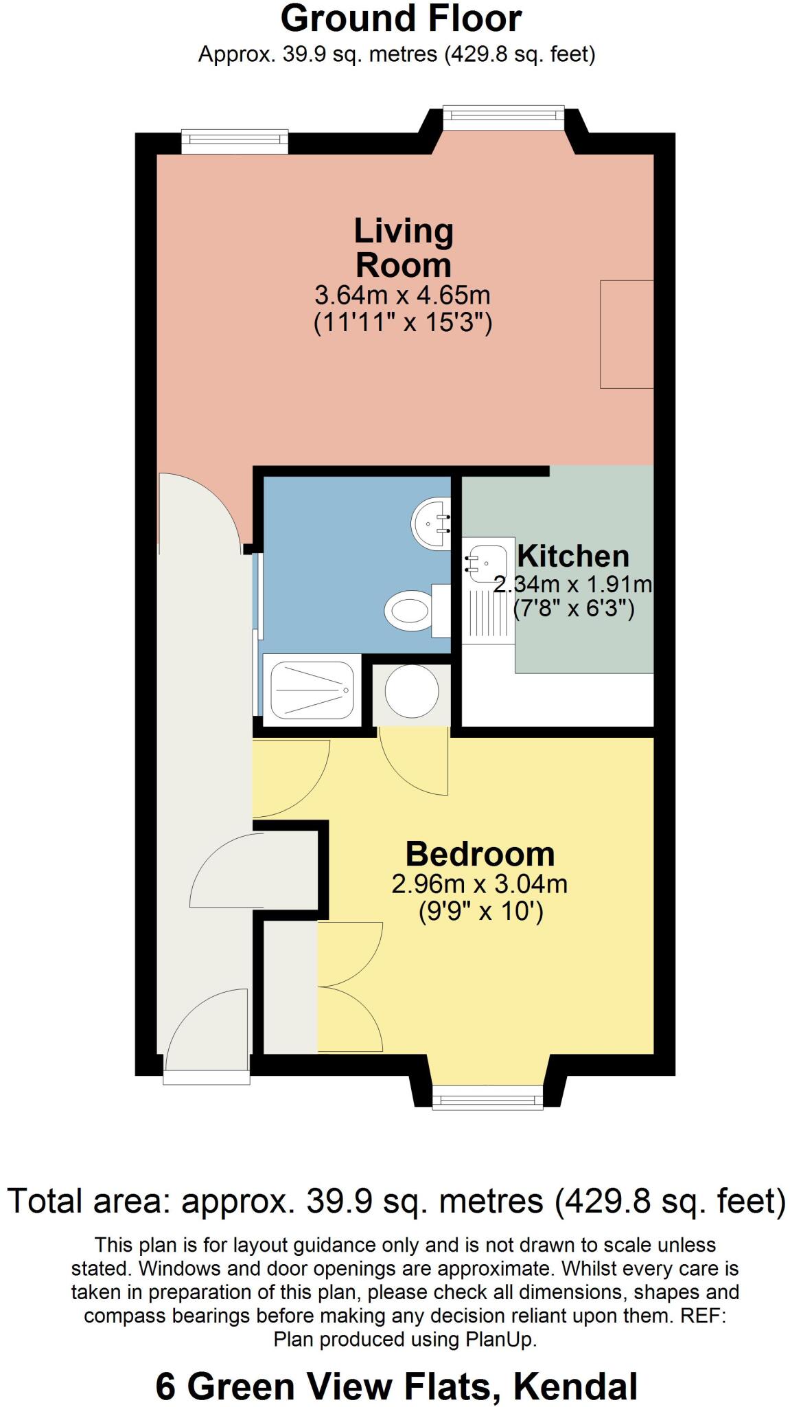 6 Green View Flats, Kendal, Cumbria, LA9 4QS floorplan