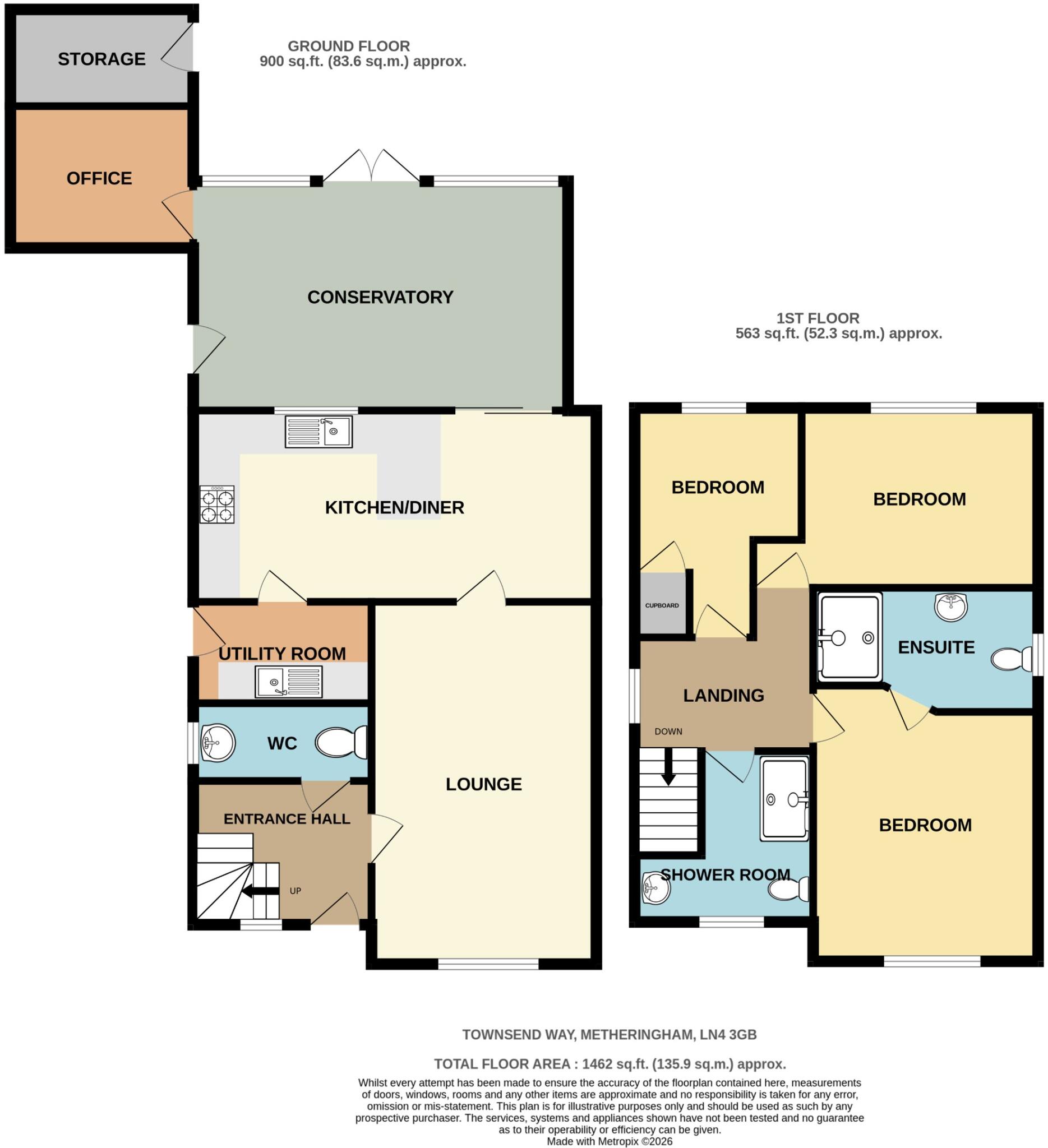 3, Townsend Way, Metheringham floorplan