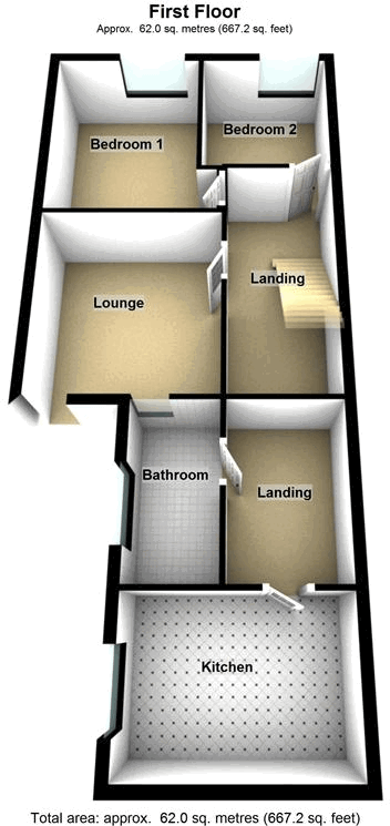 To Let - Tulketh Street, Southport, PR8 - Two Bed Apt floorplan