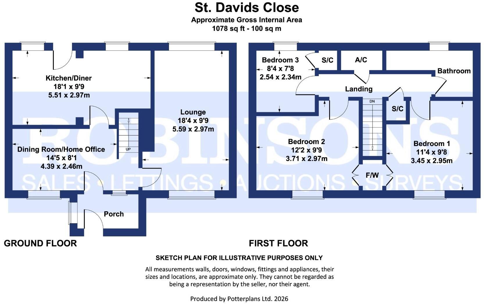 St. Davids Close, Spennymoor floorplan