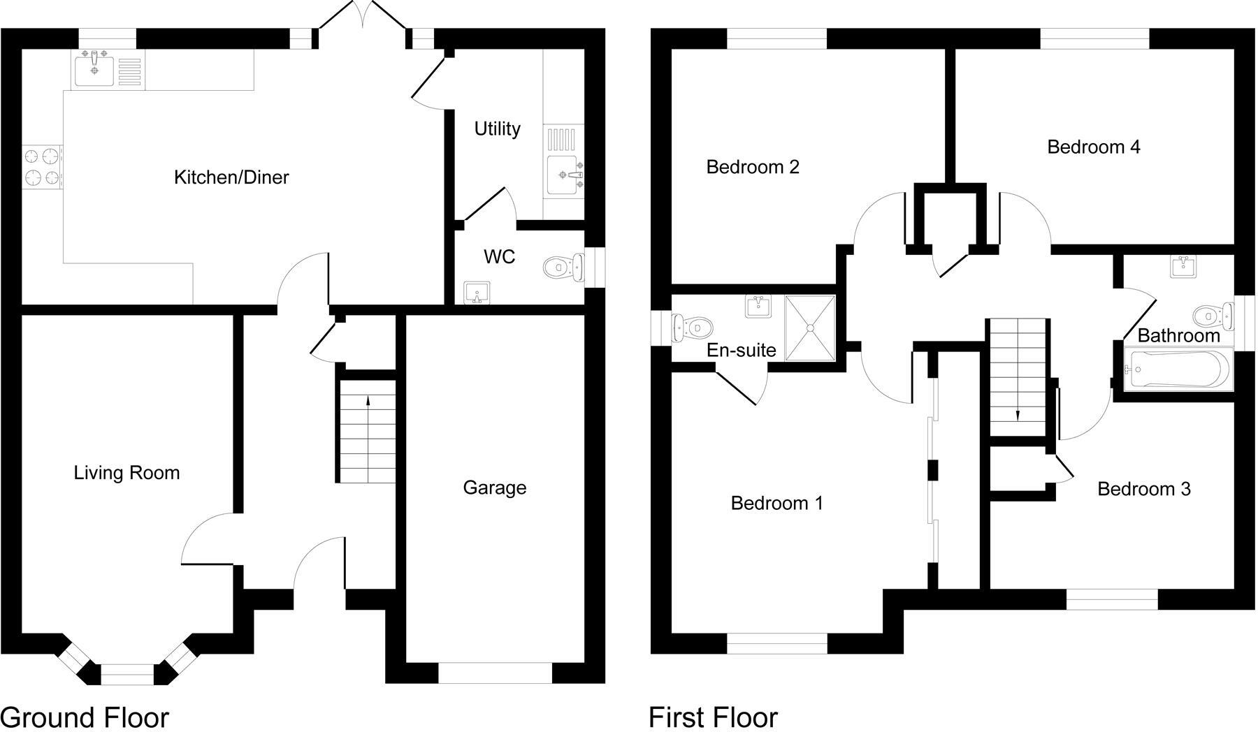 Llys Y Groes, Wrexham floorplan
