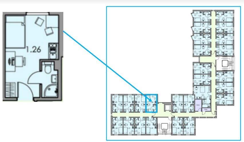 Room 26 Poulson House, Spark Street, Stoke-on-Trent, ST4 1NZ floorplan