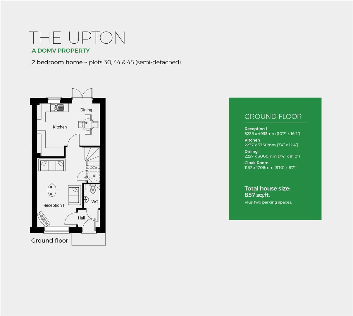 Plot 45, The Upton, Severn Meadows, floorplan