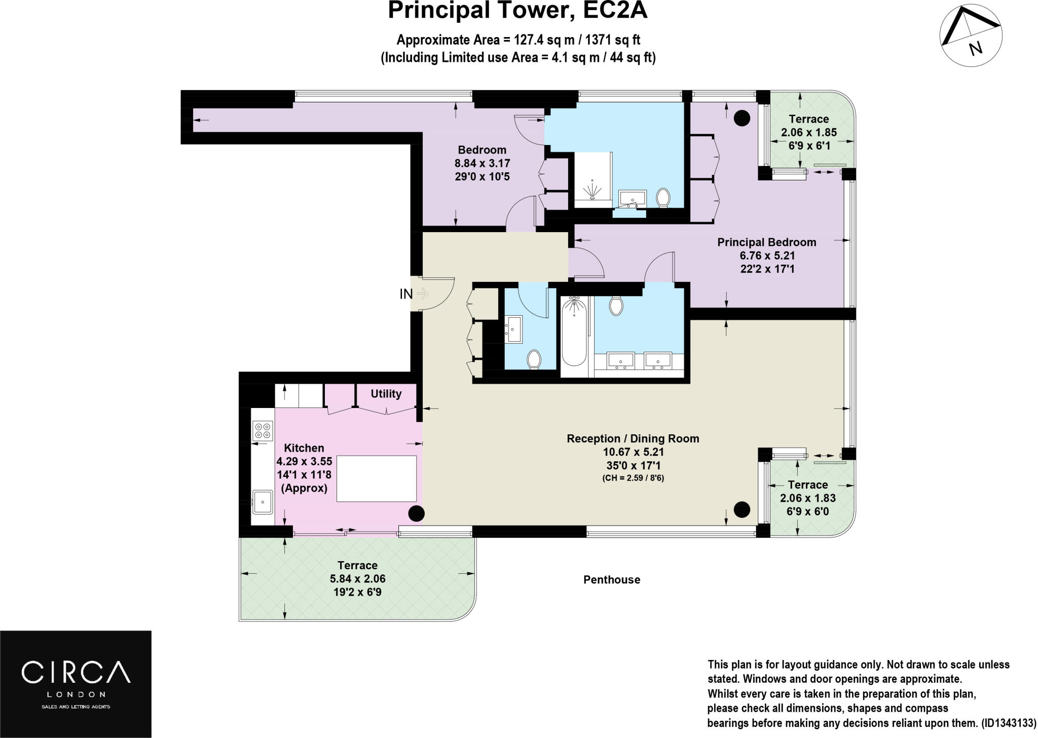 Principal Tower, Principal Place, EC2A floorplan