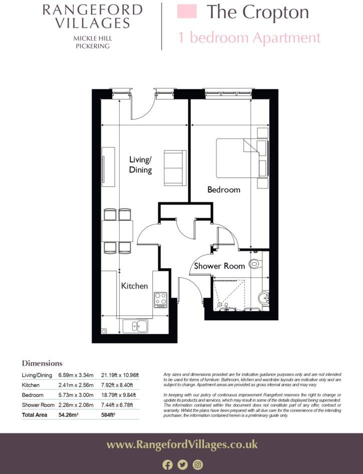 Apartment 65, The Pavilion, Mickle Hill, Pickering floorplan