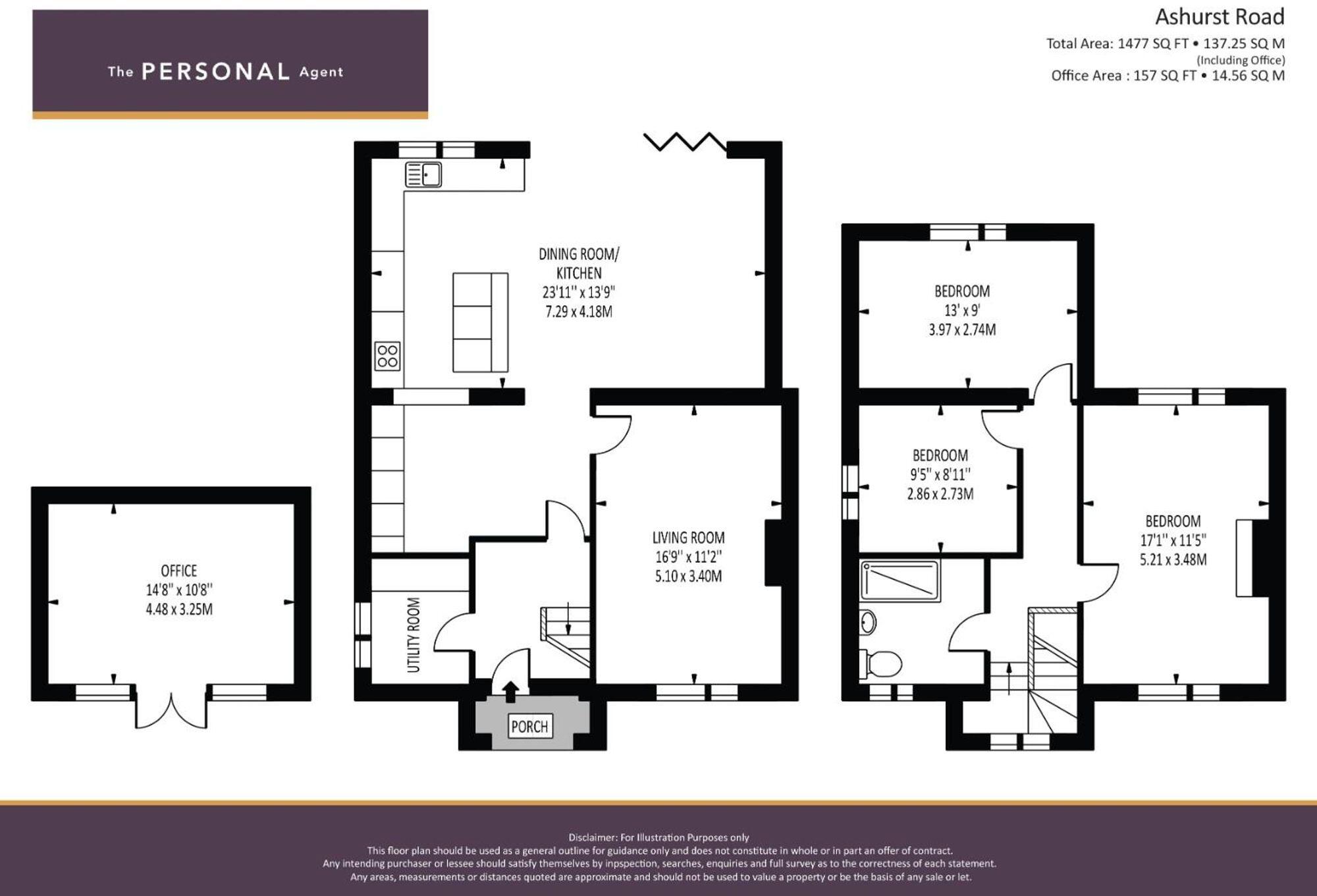 Ashurst Road, Tadworth, KT20 floorplan