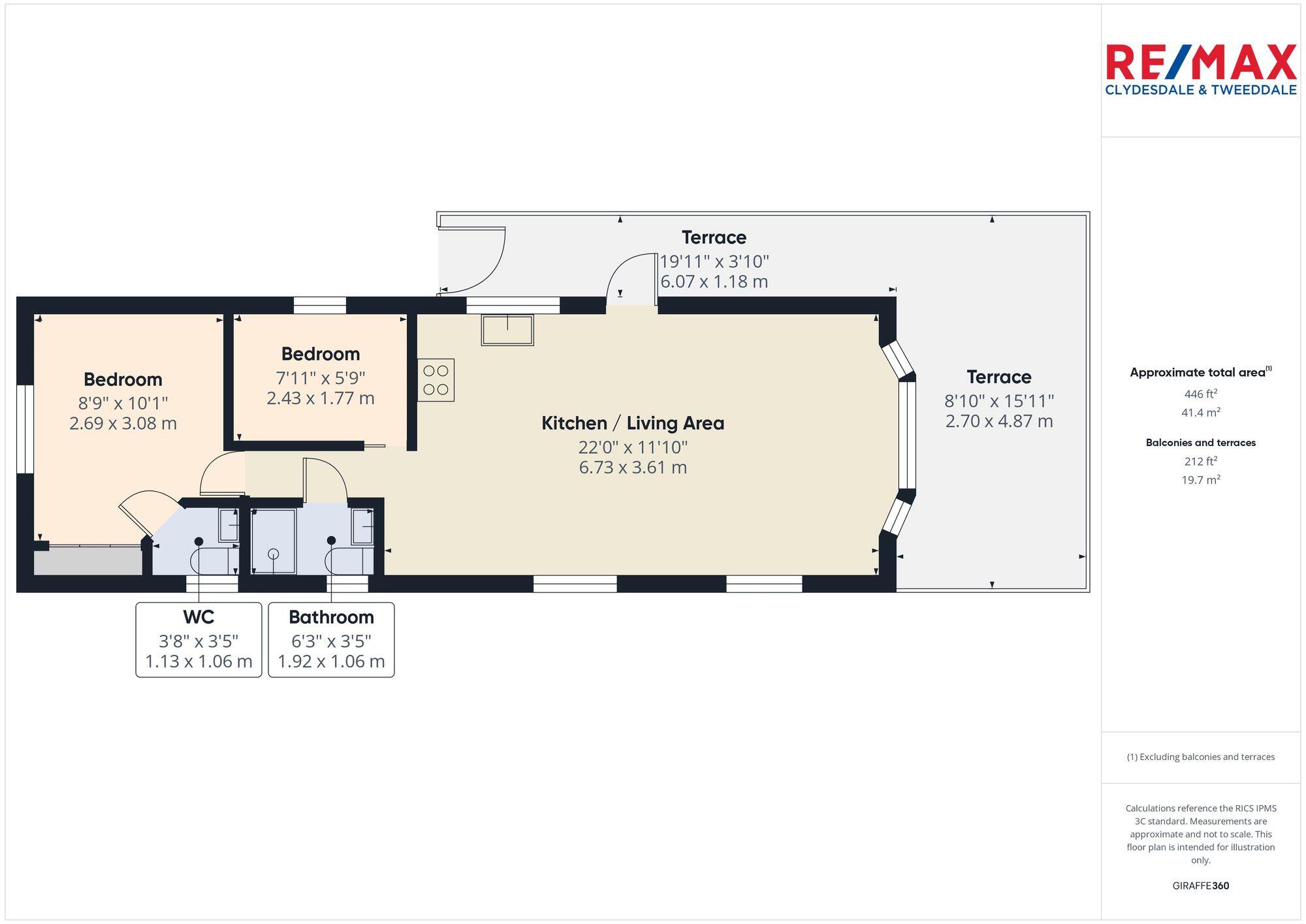 Willerby Brookwood, Drimsynie Holiday Village Lochgoilhead, PA24 8AD floorplan