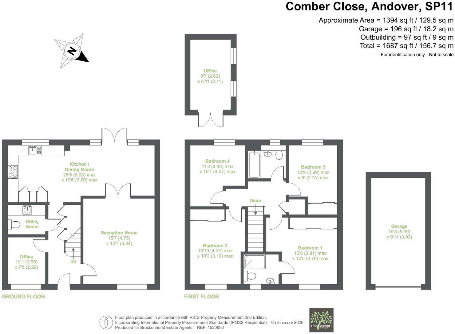 Comber Close, Andover, SP11 6YQ floorplan