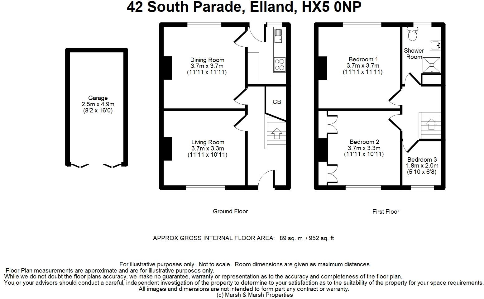 42 South Parade, Elland HX5 0NP floorplan