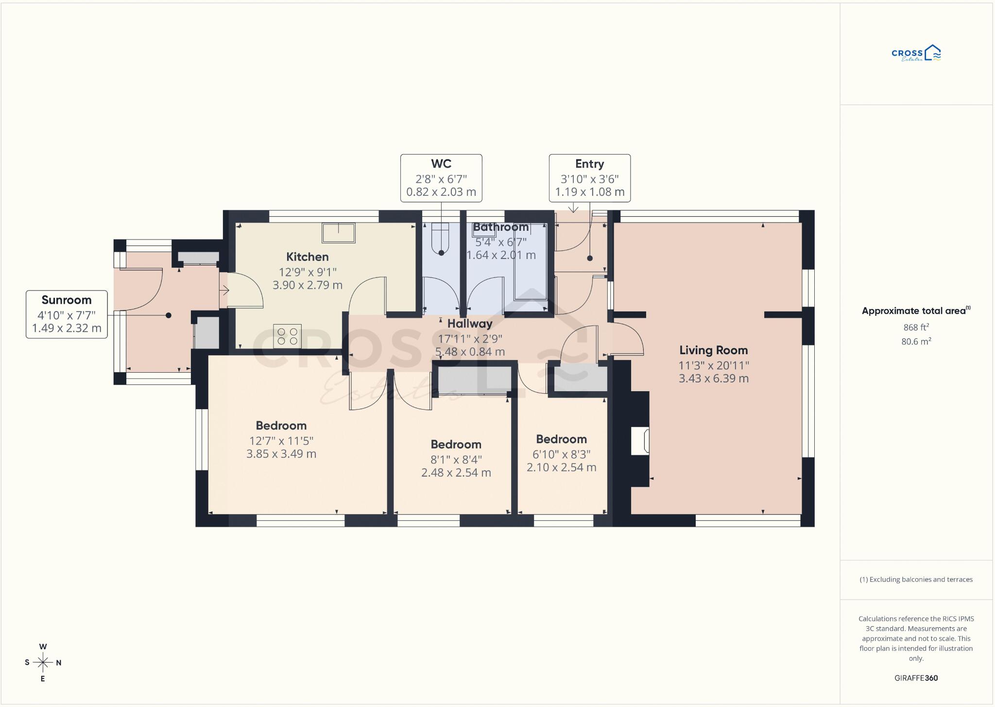 Boskerris Crescent, Carbis Bay, Cornwall floorplan