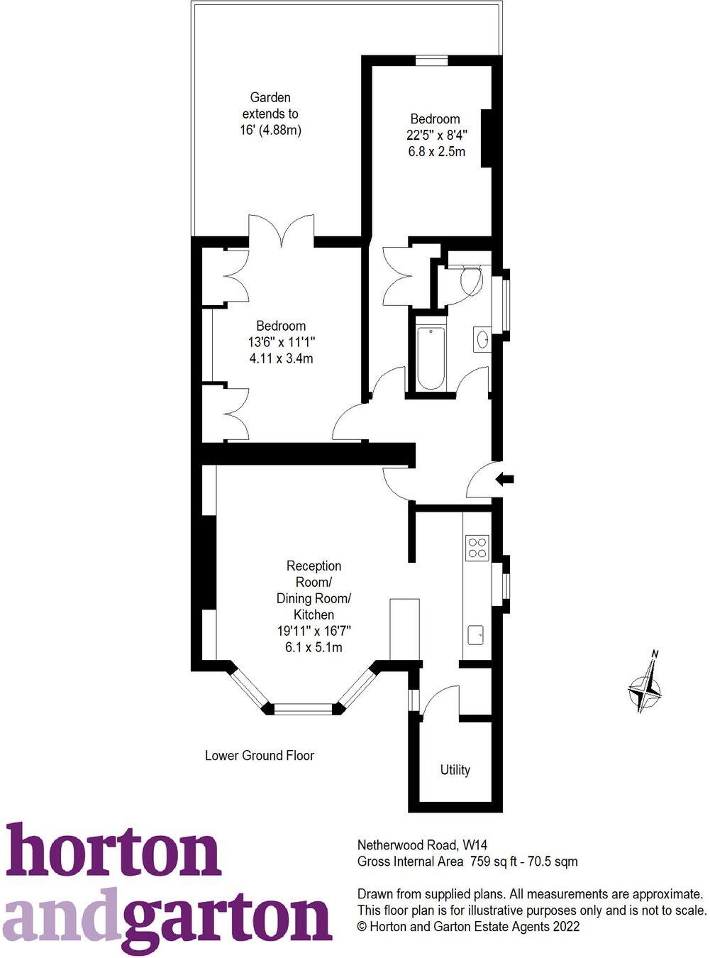 Netherwood Road, Brook Green, Hammersmith, W14 floorplan