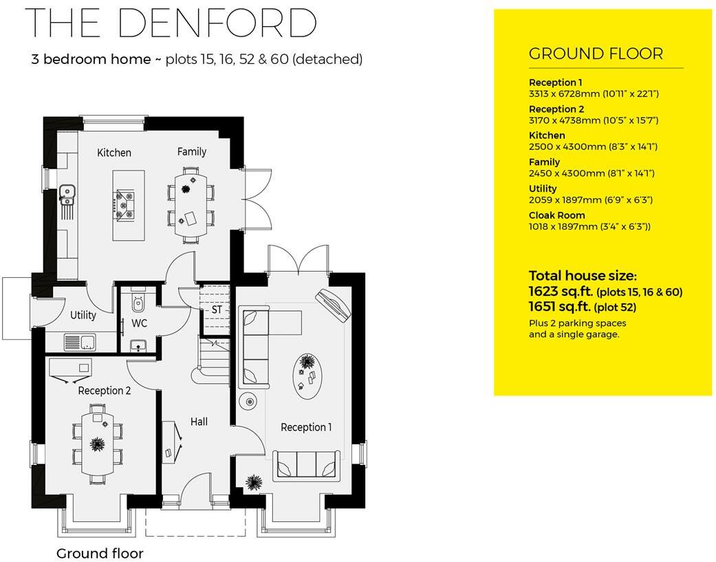 Plot 60, The Denford, Severn Meadows, Upton Upon Severn floorplan