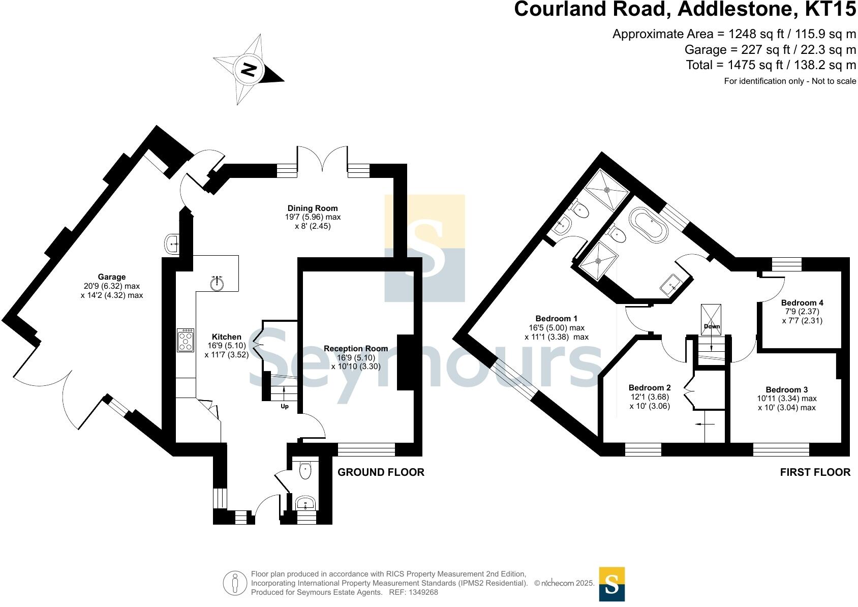Courland Road, Addlestone, Surrey, KT15 floorplan