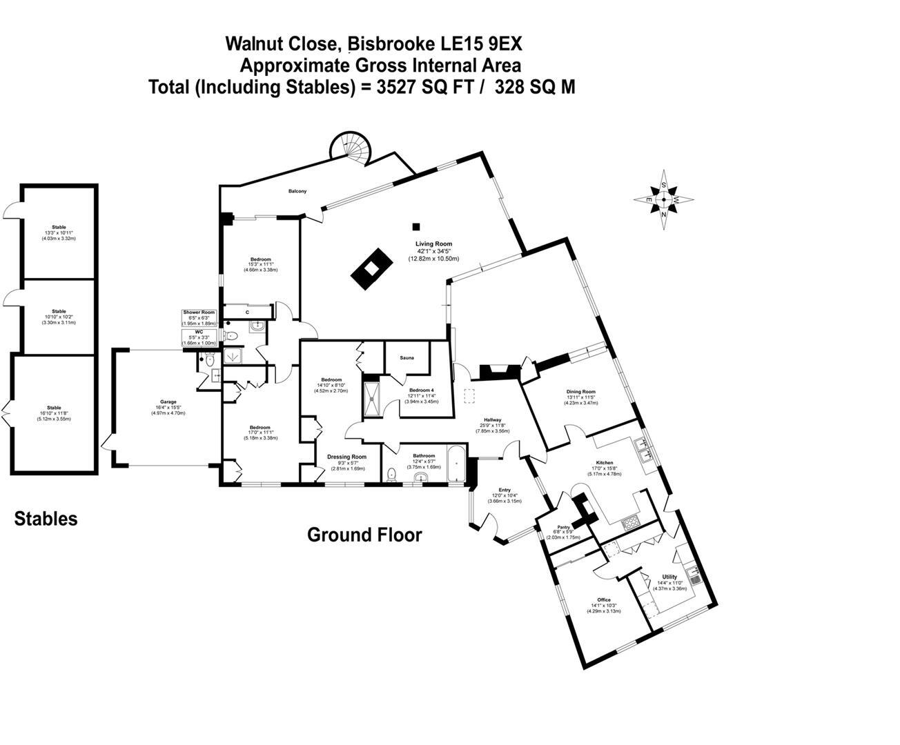 Walnut Close, Bisbrooke, Rutland floorplan