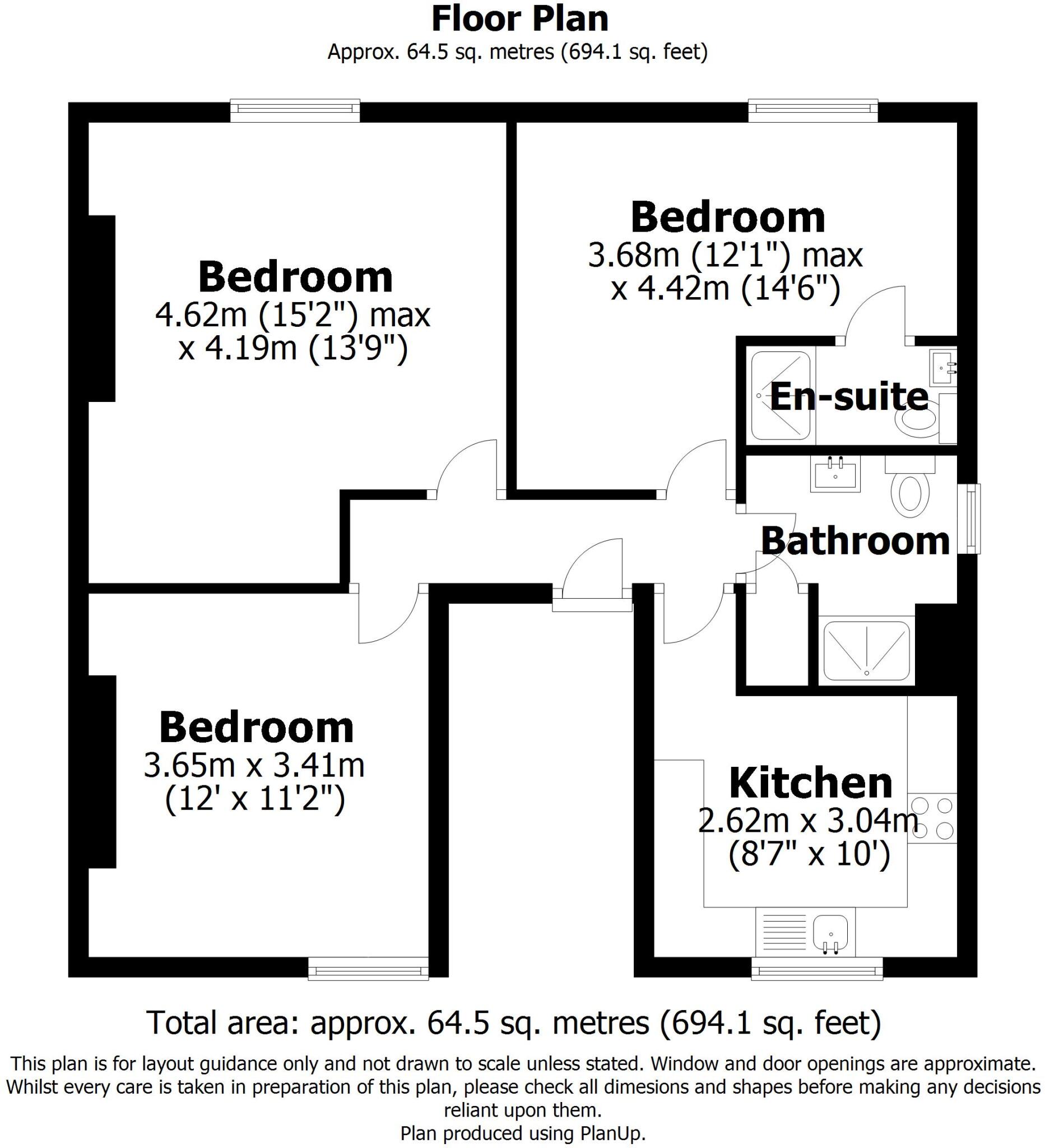 Flat 1, 5 Spencer Street, Leamington Spa floorplan