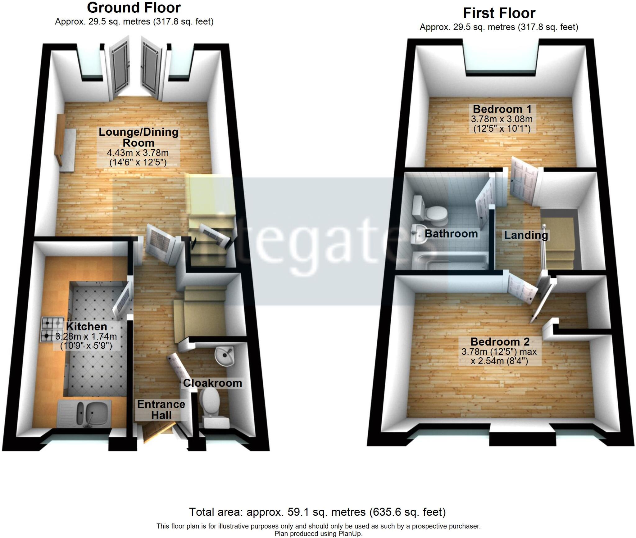 Kirkland Gardens, Monk Bretton, Barnsley, S71 floorplan