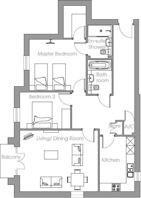 28 Gabriel Place, Audley St Georges, Church Road, Birmingham, B15 floorplan