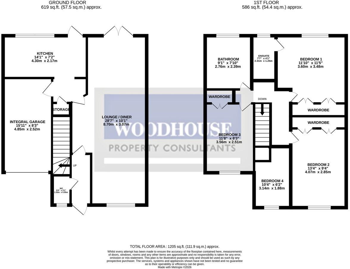 42, Roundcroft, Cheshunt floorplan