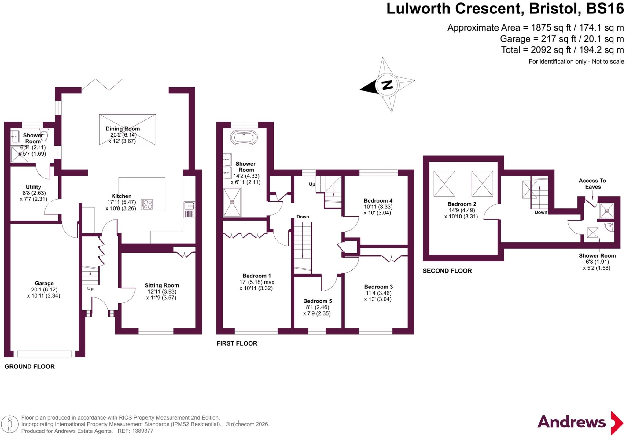 Lulworth Crescent, Bristol, South Gloucestershire, BS16 floorplan