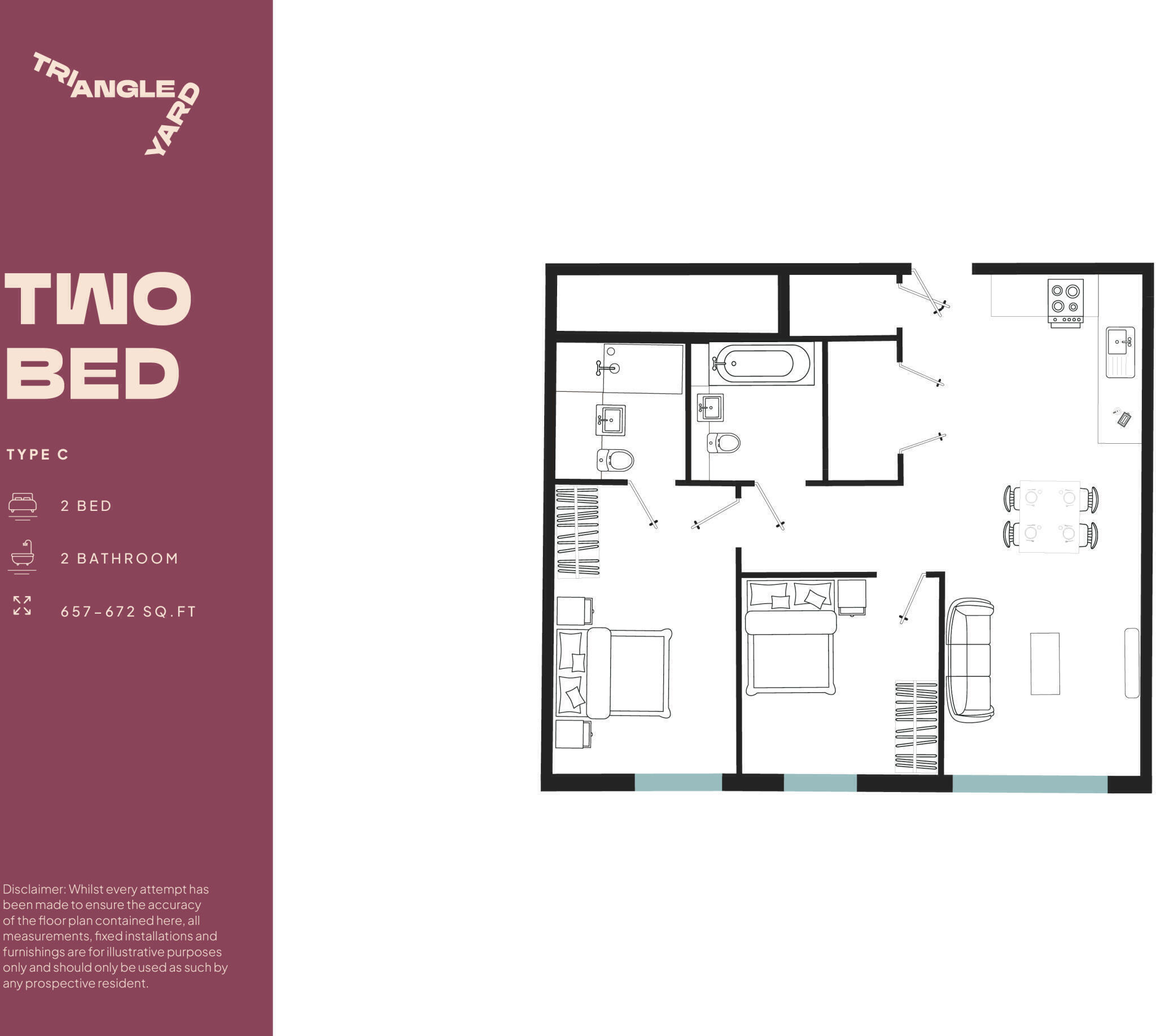 Flat 1512, Triangle Yard, Skinner Street, Leeds floorplan