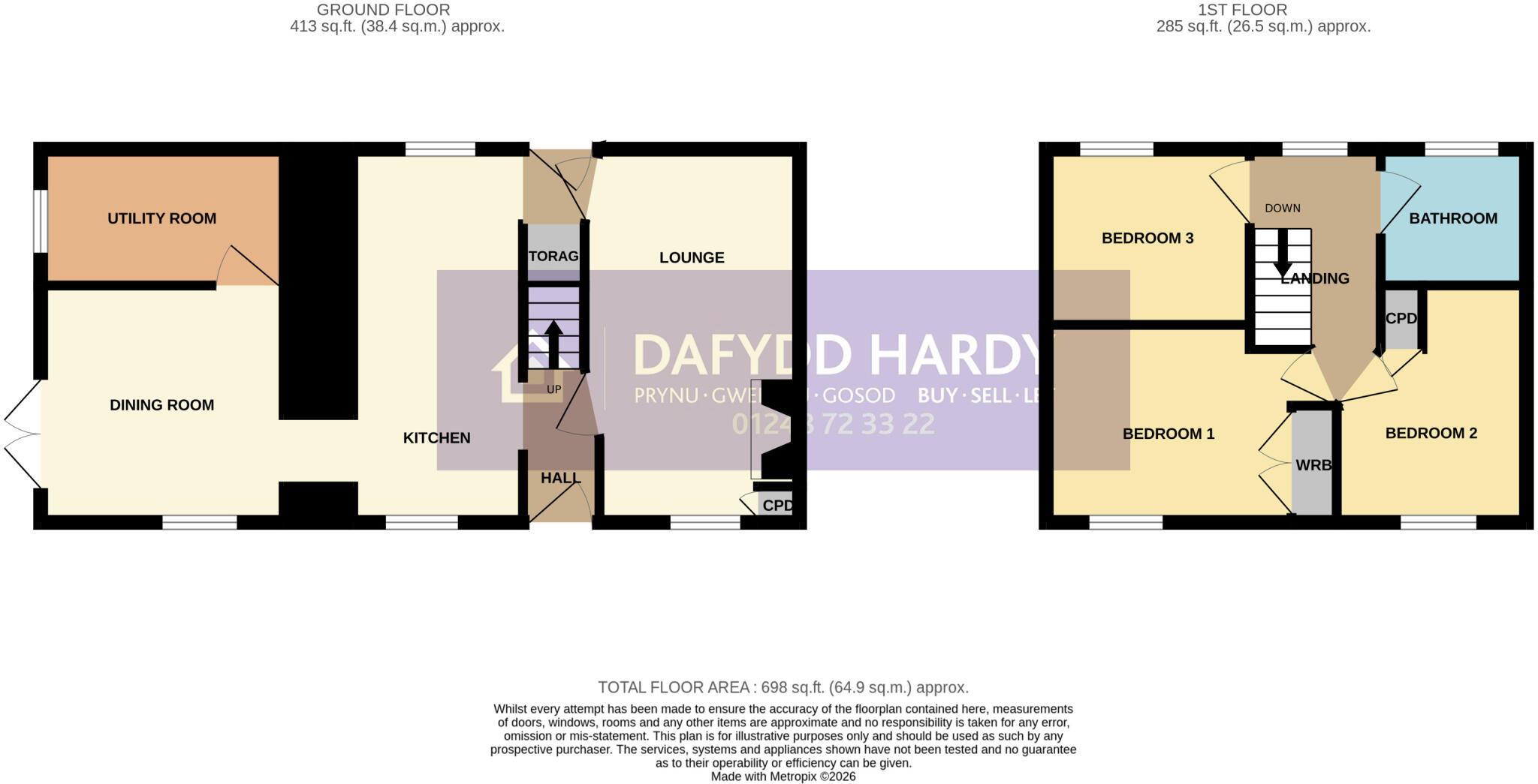 Ffordd Tan Y Bryn, Amlwch, Isle of Anglesey, LL68 floorplan