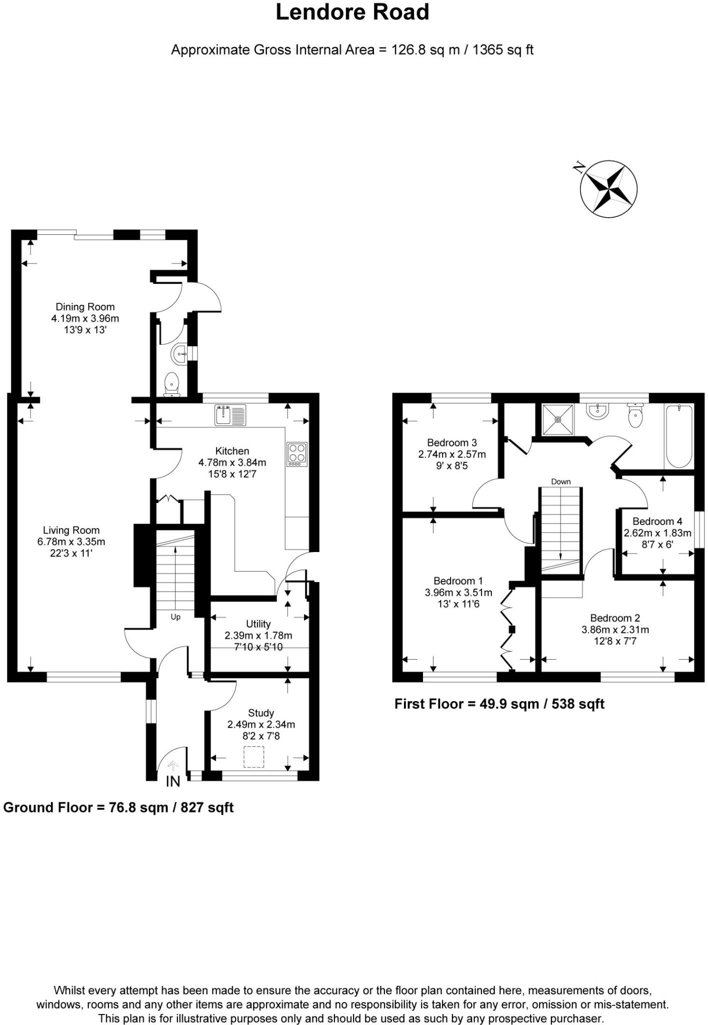Lendore Road, Frimley, Camberley, Surrey, GU16 floorplan