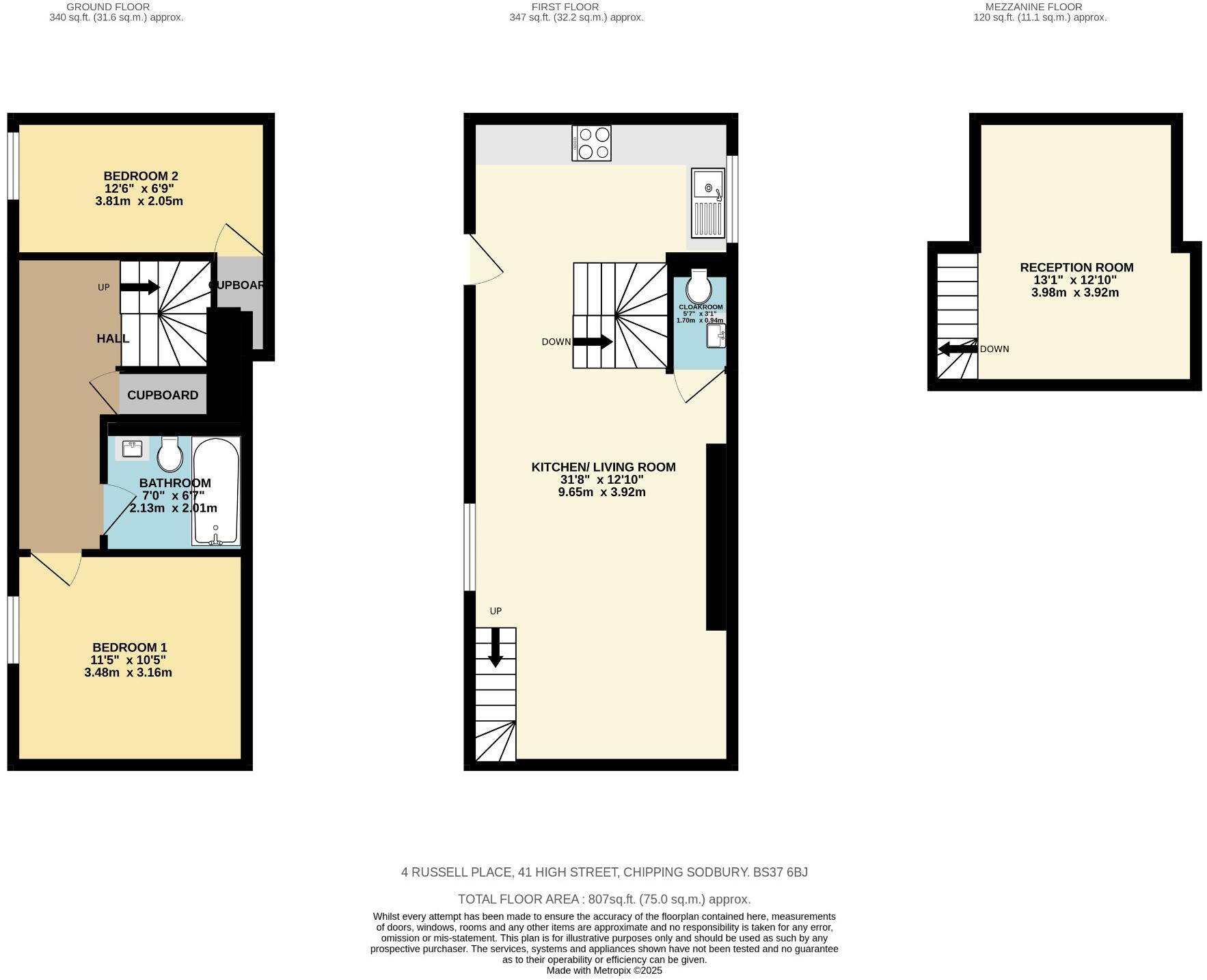4 Russell Place, Chipping Sodbury. BS376BJ floorplan