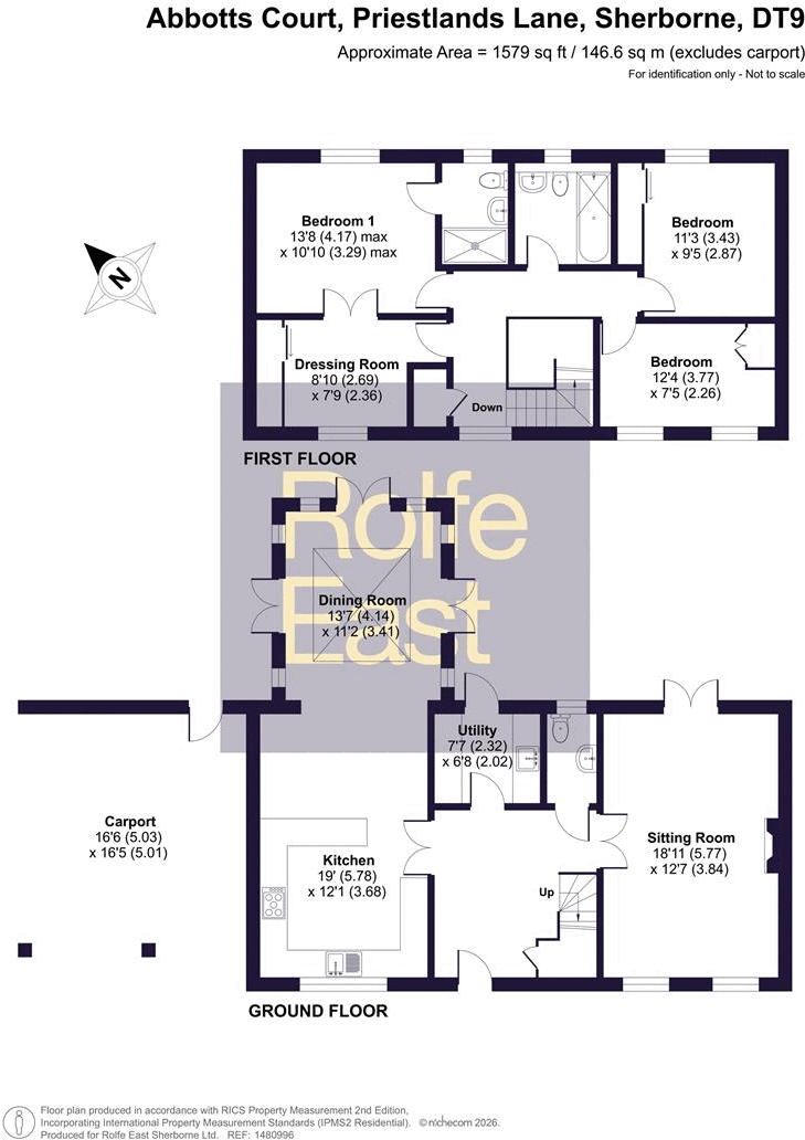 1, Abbotts Court, Priestlands Lane, Sherborne floorplan