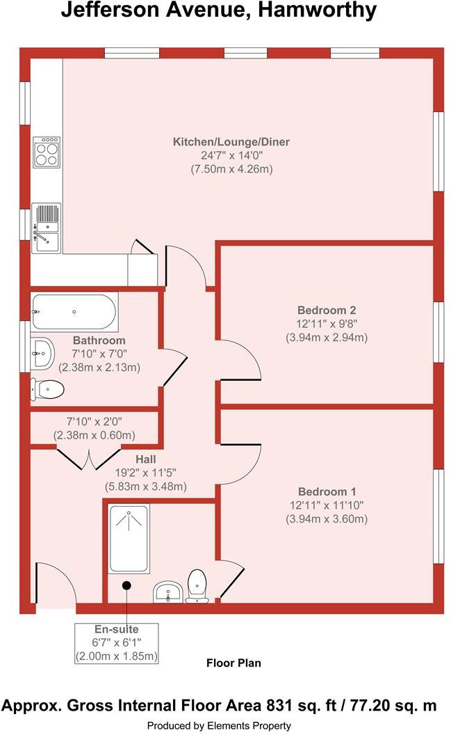 Jefferson Avenue, Hamworthy floorplan