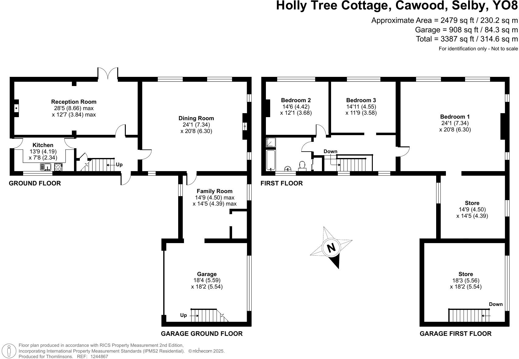 Holly Tree Cottage, Cawood YO8 3TU  floorplan