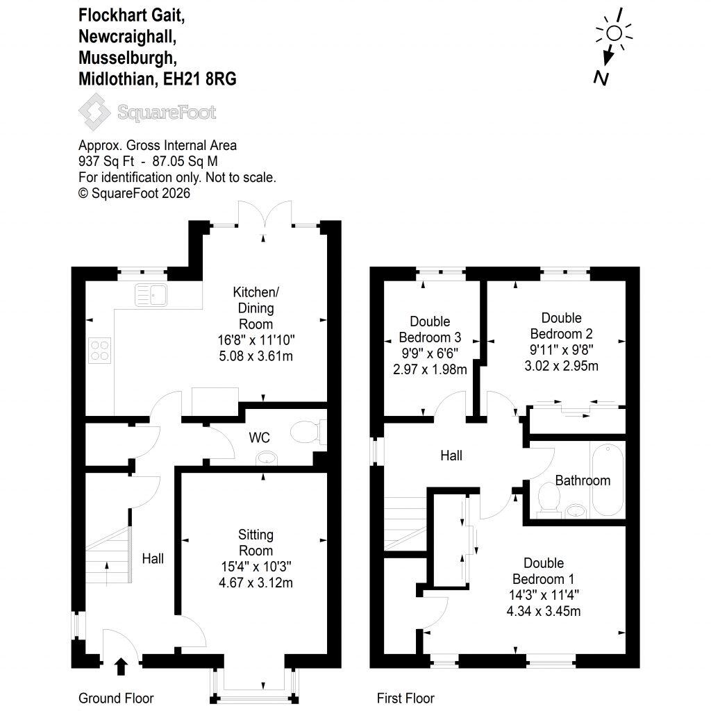 13 Flockhart Gait, Newcraighall, EH21 8RG floorplan