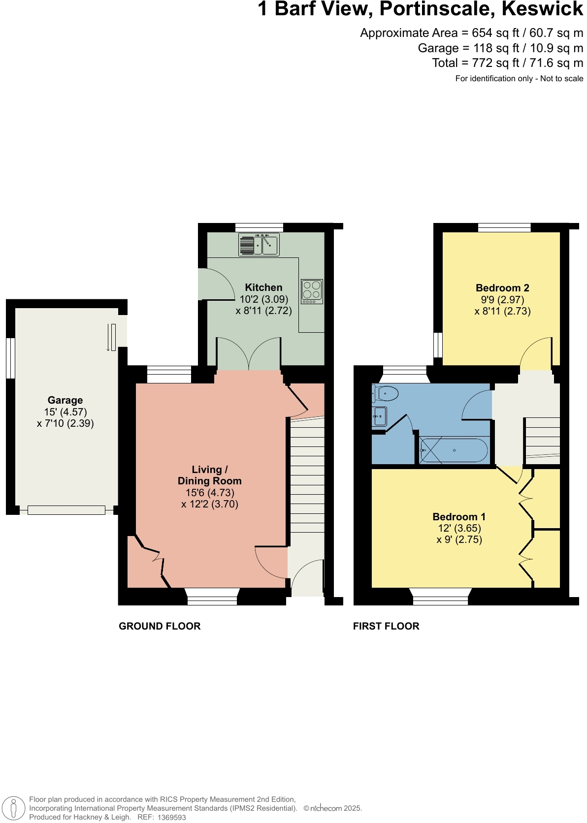 1 Barf View, Portinscale, Keswick, Cumbria, CA12 5RW floorplan