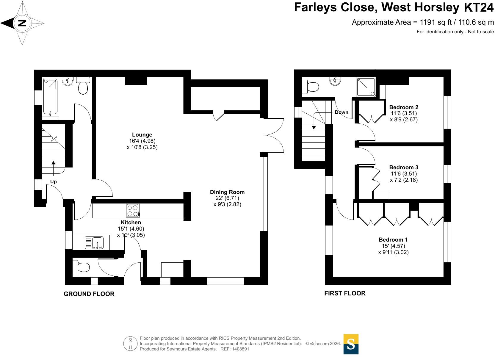 Farleys Close, West Horsley, Surrey, KT24 floorplan