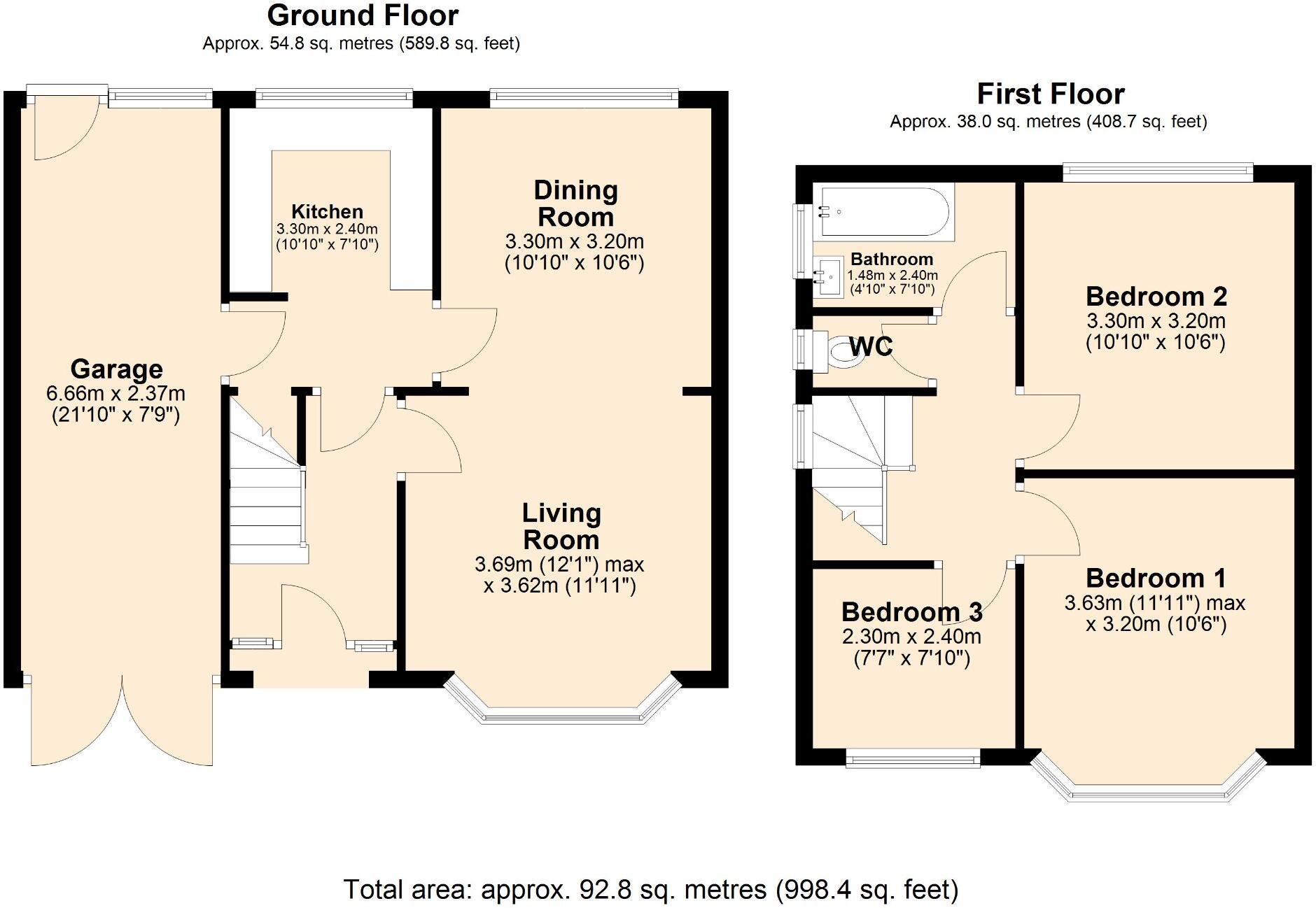 Glebelands Road, Sale, Greater Manchester, M33 floorplan