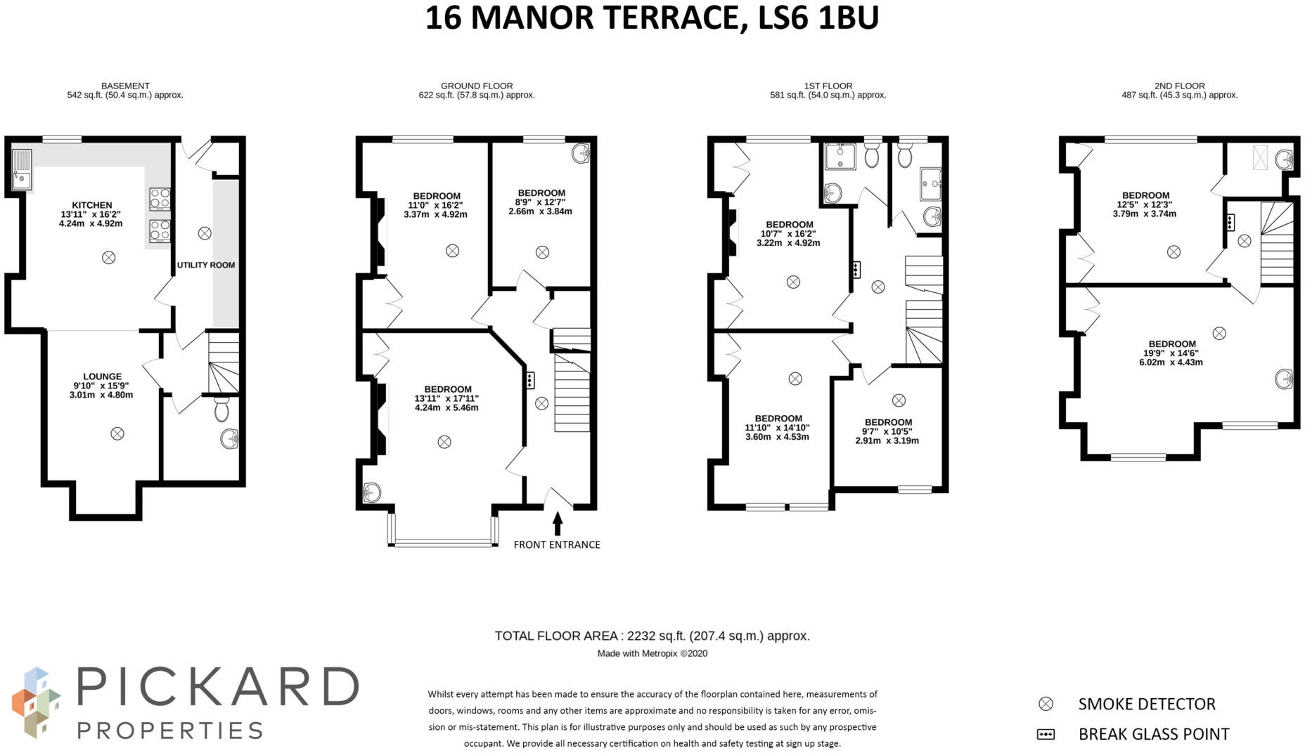 16 Manor Terrace, Headingley, Leeds, LS6 1BU floorplan