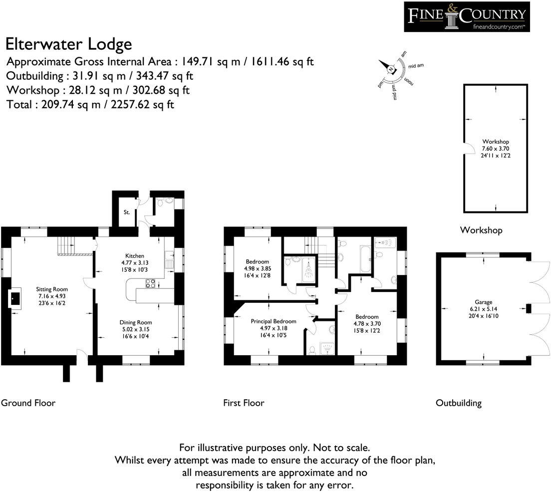 Elterwater Lodge, Elterwater, Ambleside, The Lake District, LA22 9LA floorplan