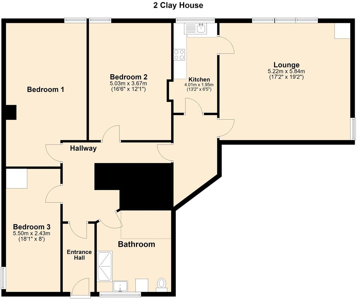 Clay House, Rochdale Road, West Vale, HX4 9AN floorplan