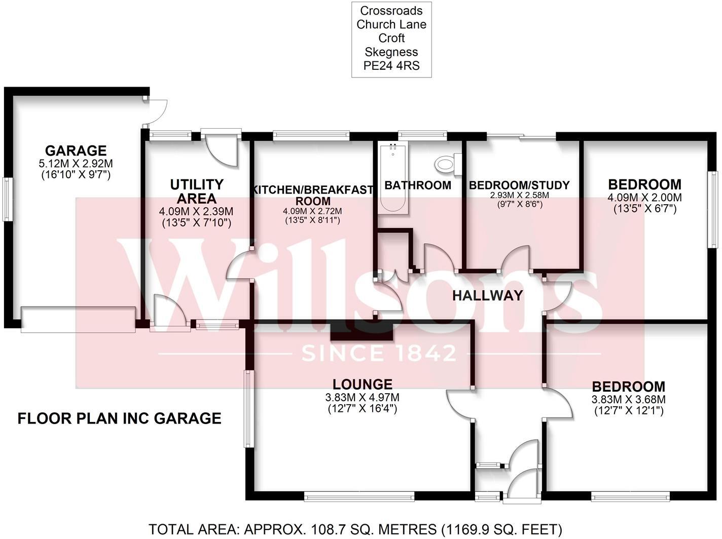 Church Lane, Croft, Skegness floorplan