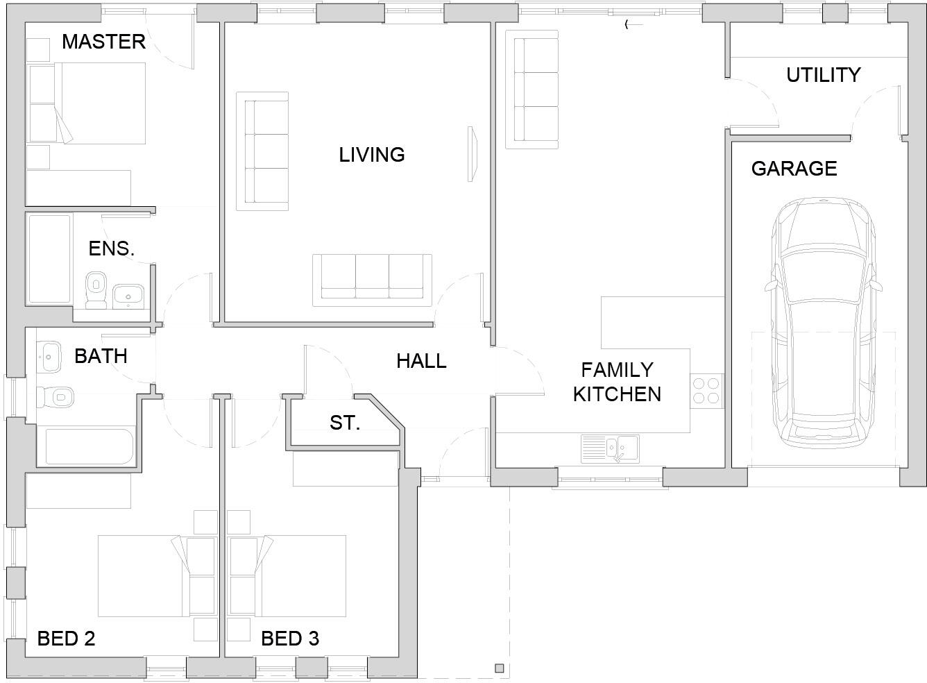 Plot 59, The Natland A, Olive Green View, High Road, Halton, LA2 6PY floorplan