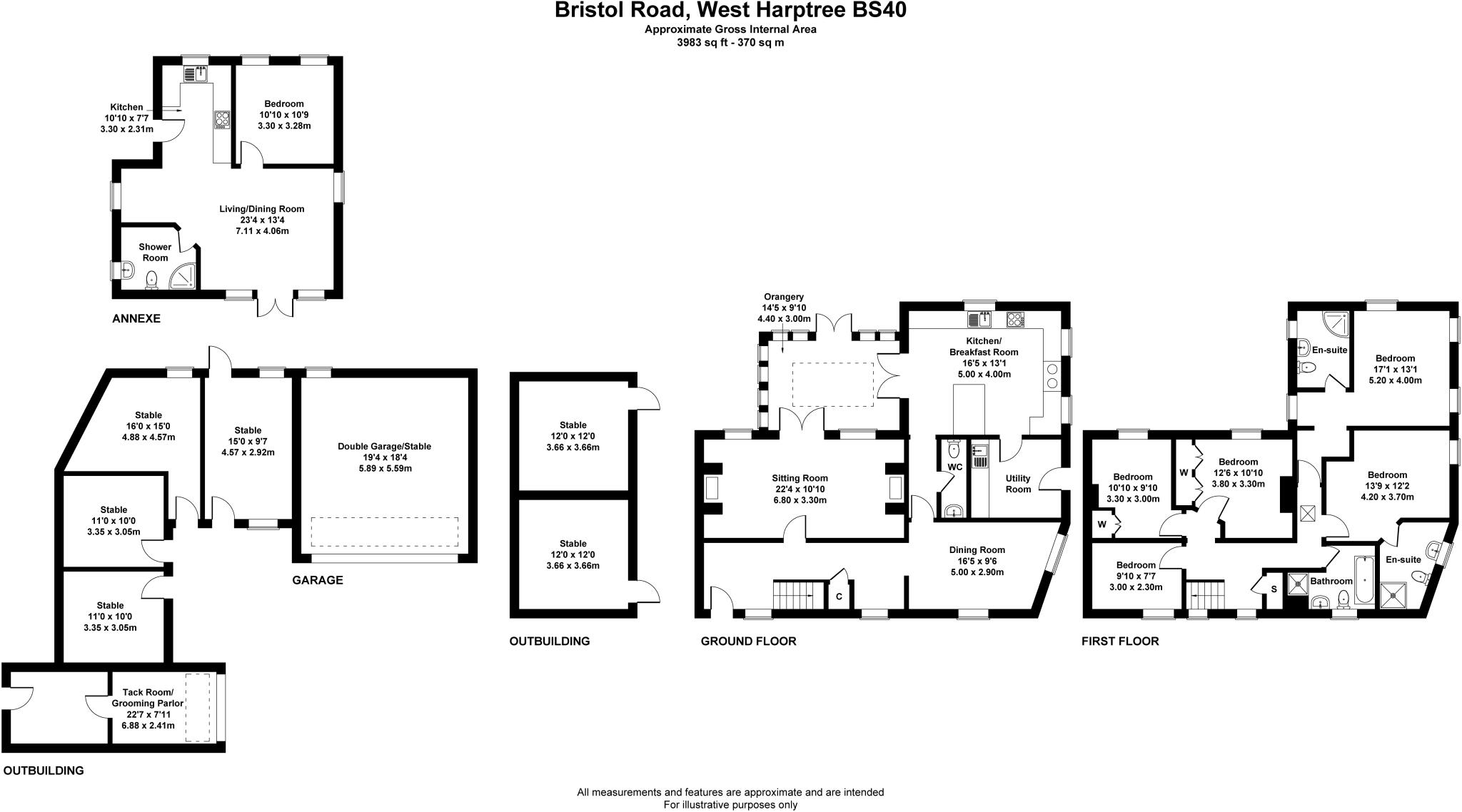 Five-bedroom detached country home set within 4.5 acres, West Harptree floorplan