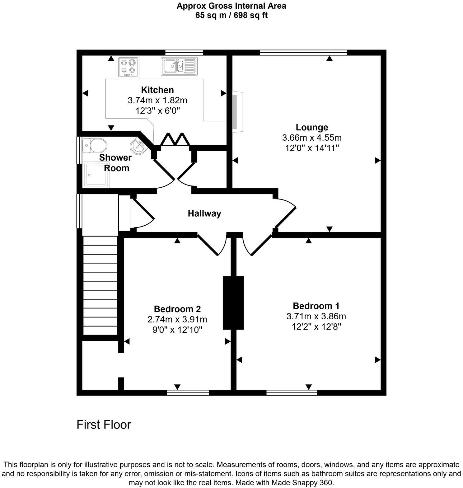 42 Galloway Avenue, Ayr, KA8 9NU floorplan