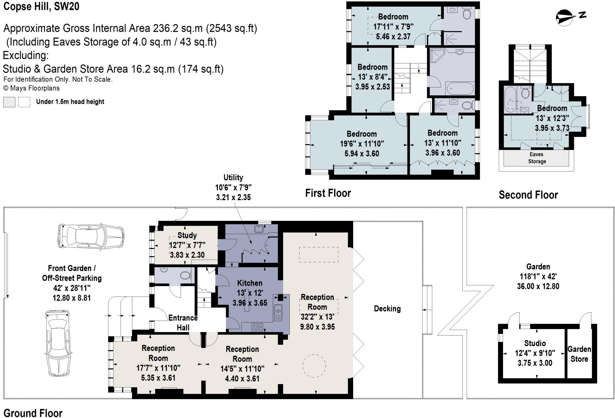 Copse Hill, Wimbledon, London, SW20 floorplan