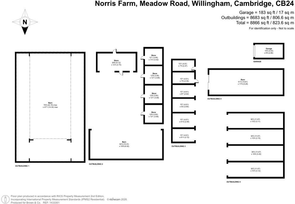 Norris Farm, Meadow Road, Willingham, Cambridge, Cambridgeshire, CB24 5JL floorplan