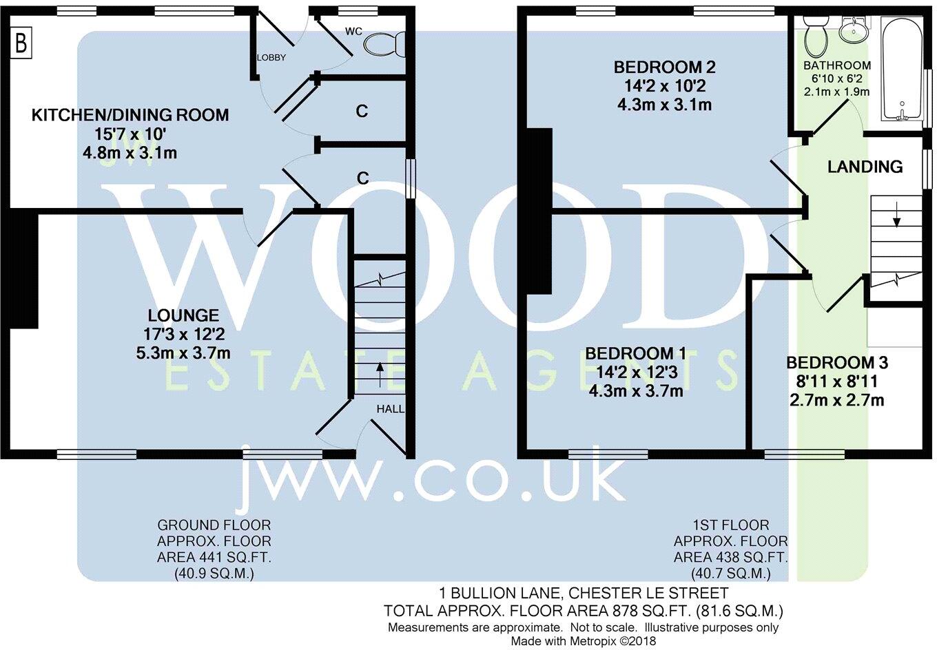 Bullion Lane, Chester Le Street, County Durham, DH2 floorplan