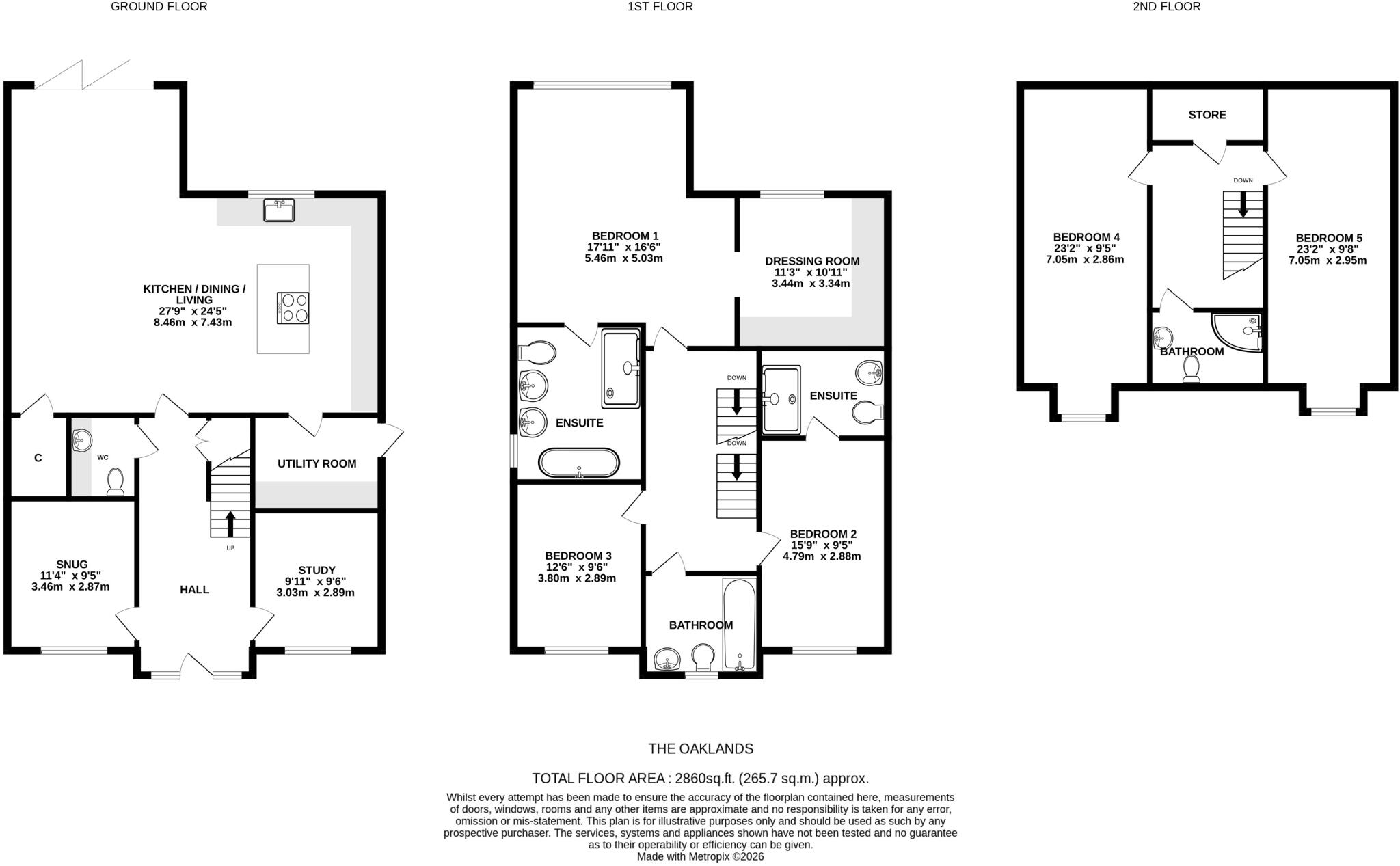 The Oaklands, Aston Lane, Bragbury End, SG2 floorplan