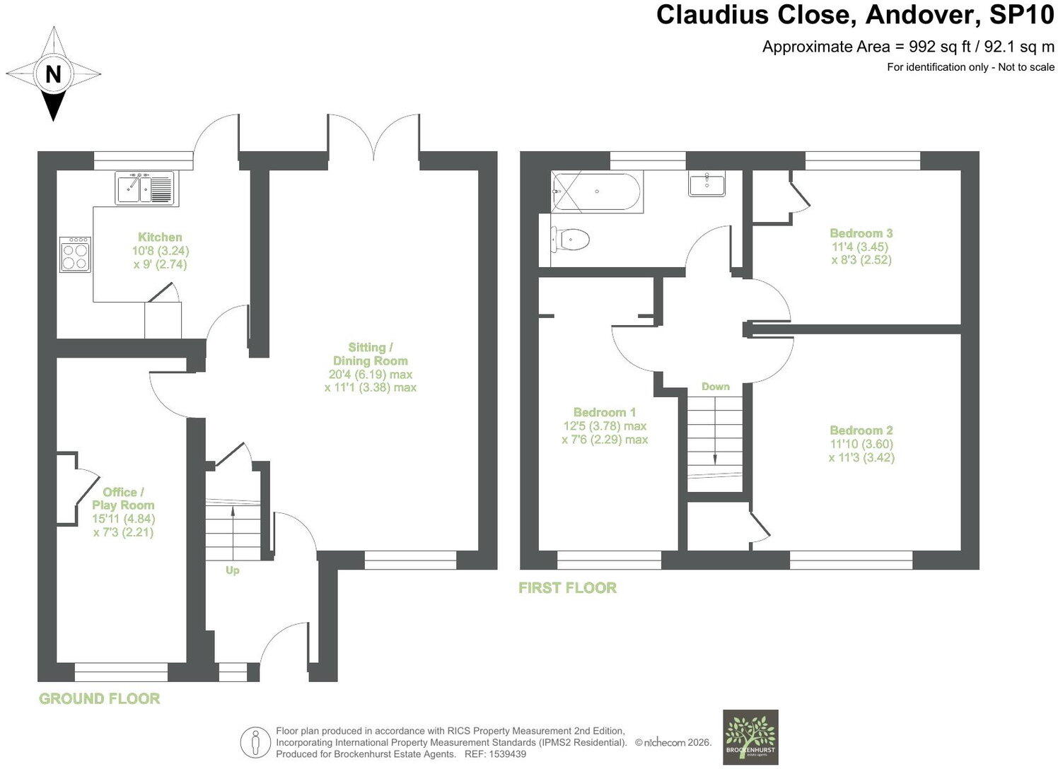 Claudius Close, Andover, SP10 5LB floorplan
