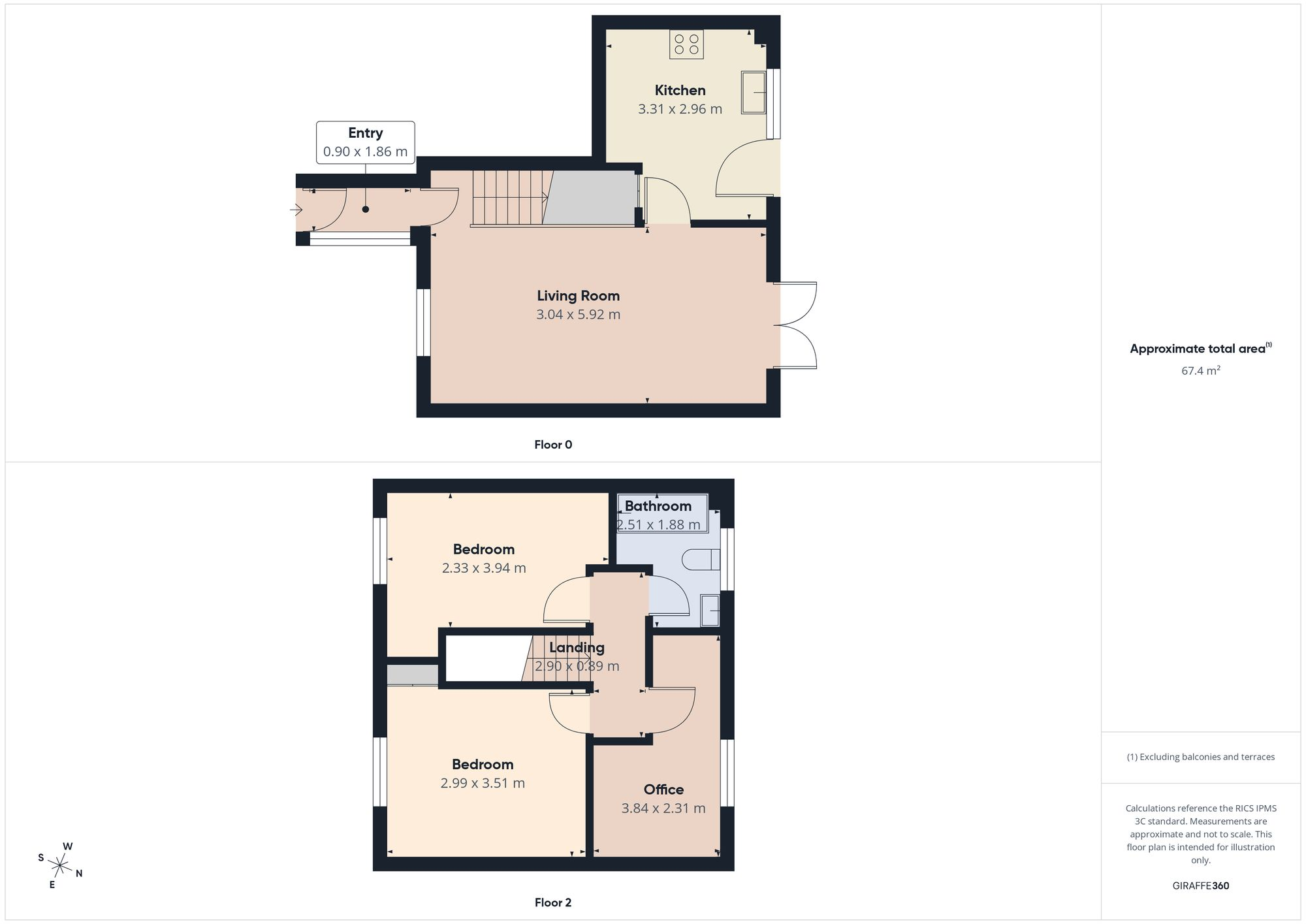 Clifton Court, Springwell, NE9 floorplan